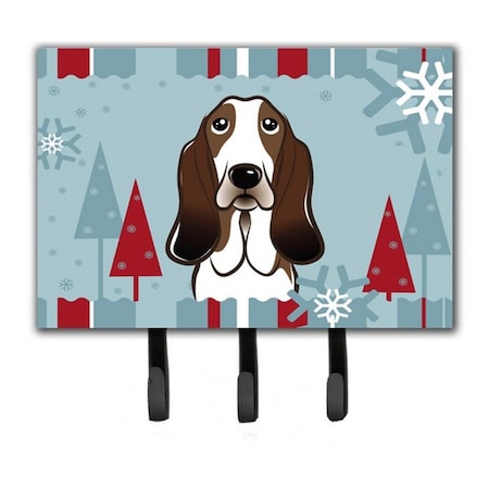 Jensendistributionservices Winter Holiday Basset Hound Leash & Key Holder MI1720004